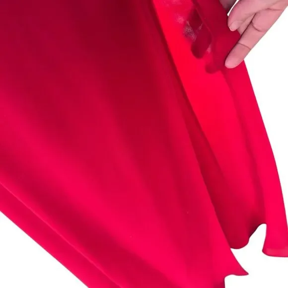 NWT Vintage Zum Zum Red Bias Cut Evening Gown - Size 9/10 - Picture 7 of 10